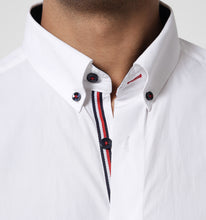 Load image into Gallery viewer, White Shirt with Contrast Piping Detail