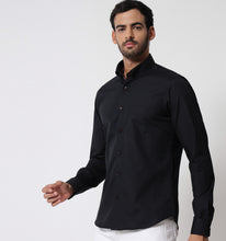 Load image into Gallery viewer, Black Shirt with Contrast Piping Detail