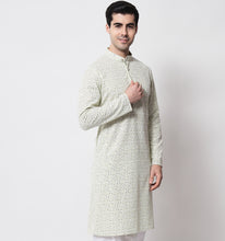 Load image into Gallery viewer, Faiz Sequin Chikankari Cotton Kurta