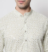Load image into Gallery viewer, Faiz Sequin Chikankari Cotton Kurta