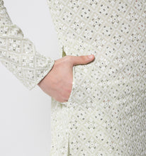 Load image into Gallery viewer, Faiz Sequin Chikankari Cotton Kurta