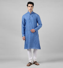 Load image into Gallery viewer, Sapphire Linen Kurta