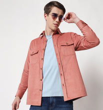 Load image into Gallery viewer, Coral Corduroy Overshirt