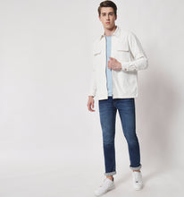 Load image into Gallery viewer, White Corduroy Zippered Overshirt