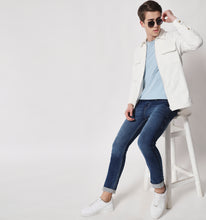 Load image into Gallery viewer, White Corduroy Zippered Overshirt