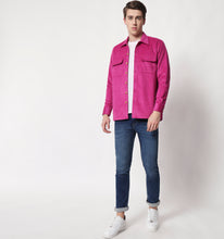 Load image into Gallery viewer, Magenta Corduroy Overshirt