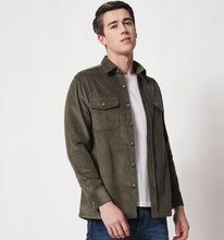 Load image into Gallery viewer, Olive Corduroy Overshirt