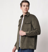 Load image into Gallery viewer, Olive Corduroy Overshirt