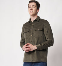 Load image into Gallery viewer, Olive Corduroy Overshirt