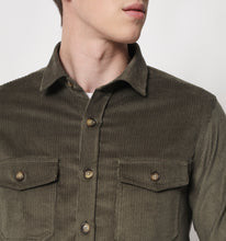 Load image into Gallery viewer, Olive Corduroy Overshirt