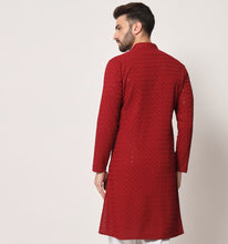 Load image into Gallery viewer, Darbar Embroidered Sequin Kurta