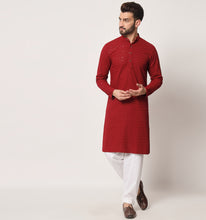 Load image into Gallery viewer, Darbar Embroidered Sequin Kurta