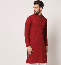 Load image into Gallery viewer, Darbar Embroidered Sequin Kurta