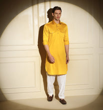 Load image into Gallery viewer, Mustard Pathani Kurta