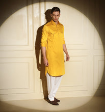 Load image into Gallery viewer, Mustard Pathani Kurta
