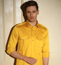Load image into Gallery viewer, Mustard Pathani Kurta