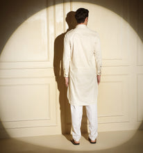 Load image into Gallery viewer, Off White Pathani Kurta