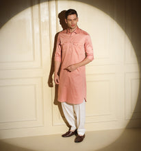 Load image into Gallery viewer, Salmon Pink Pathani Kurta