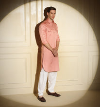 Load image into Gallery viewer, Salmon Pink Pathani Kurta