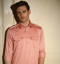Load image into Gallery viewer, Salmon Pink Pathani Kurta