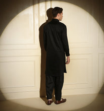 Load image into Gallery viewer, Black Pathani Kurta