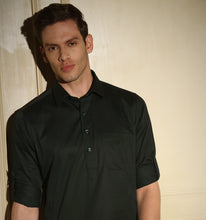 Load image into Gallery viewer, Bottle Green Short Kurta