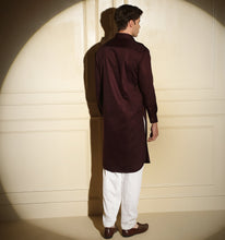 Load image into Gallery viewer, Burgundy Pathani Kurta