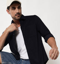 Load image into Gallery viewer, Navy Corduroy Shirt