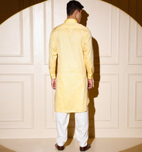 Load image into Gallery viewer, Lime Yellow Pathani Kurta