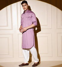 Load image into Gallery viewer, Purple Pathani Kurta