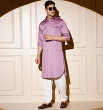 Load image into Gallery viewer, Purple Pathani Kurta