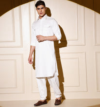 Load image into Gallery viewer, White Pathani Kurta