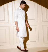 Load image into Gallery viewer, White Pathani Kurta