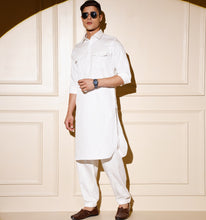 Load image into Gallery viewer, White Pathani Kurta