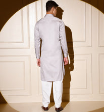 Load image into Gallery viewer, Light Grey Pathani Kurta