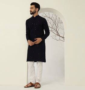 Aabid Embroidered Sequin Kurta