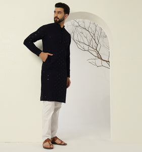 Aabid Embroidered Sequin Kurta