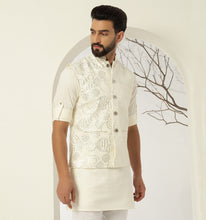 Load image into Gallery viewer, Samrat Kurta Jacket Set with Pyjama (Set of 3)
