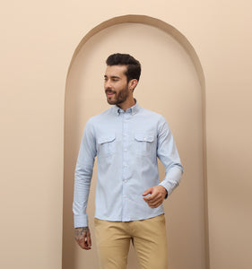 Periwinkle Utility Shirt