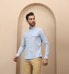 Periwinkle Utility Shirt