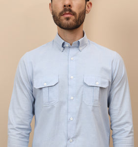 Periwinkle Utility Shirt